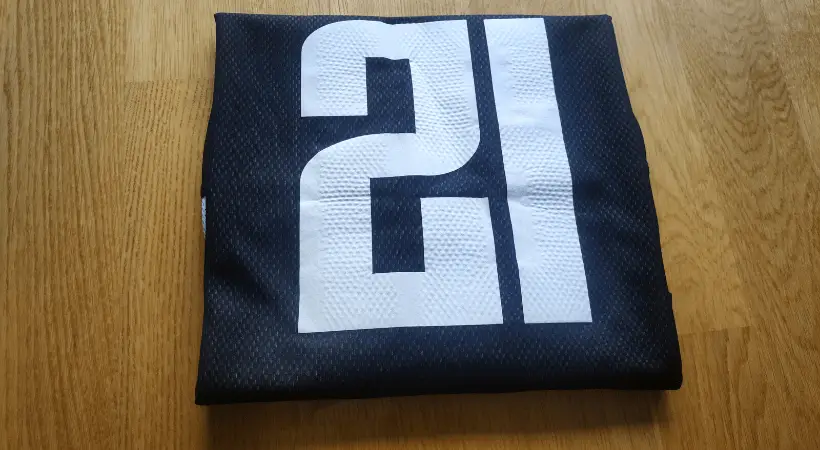 nicely folded sports jersey